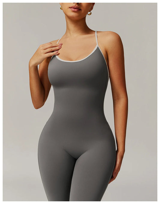 Yoga Set V Jumpsuit Gym Set Women
