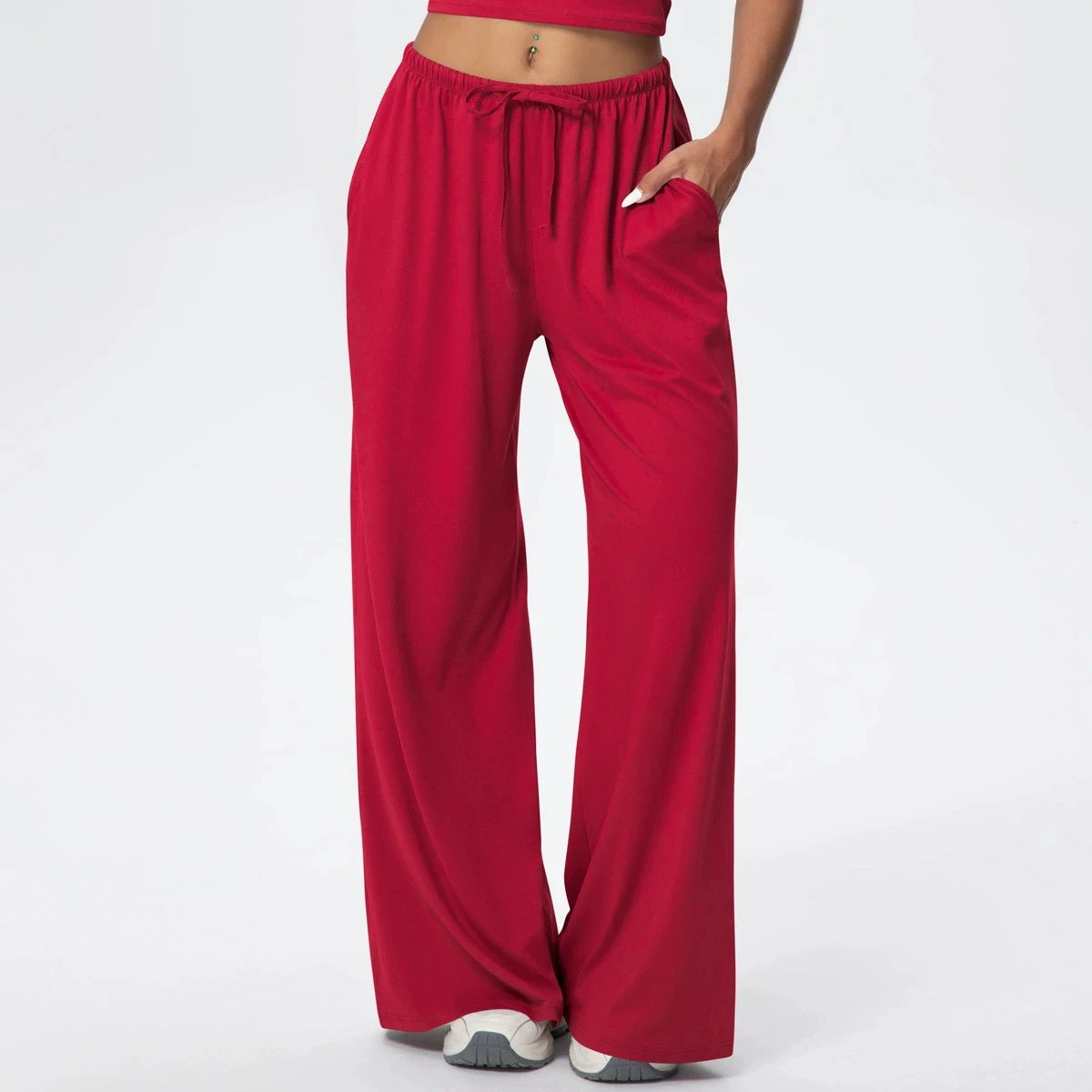 Side Pocket Loose And Casual Sports Pants