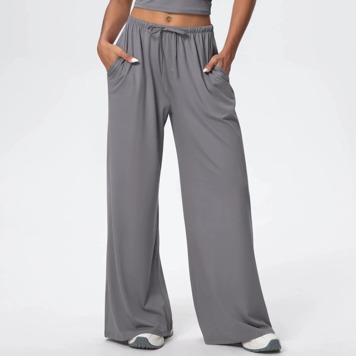 Side Pocket Loose And Casual Sports Pants